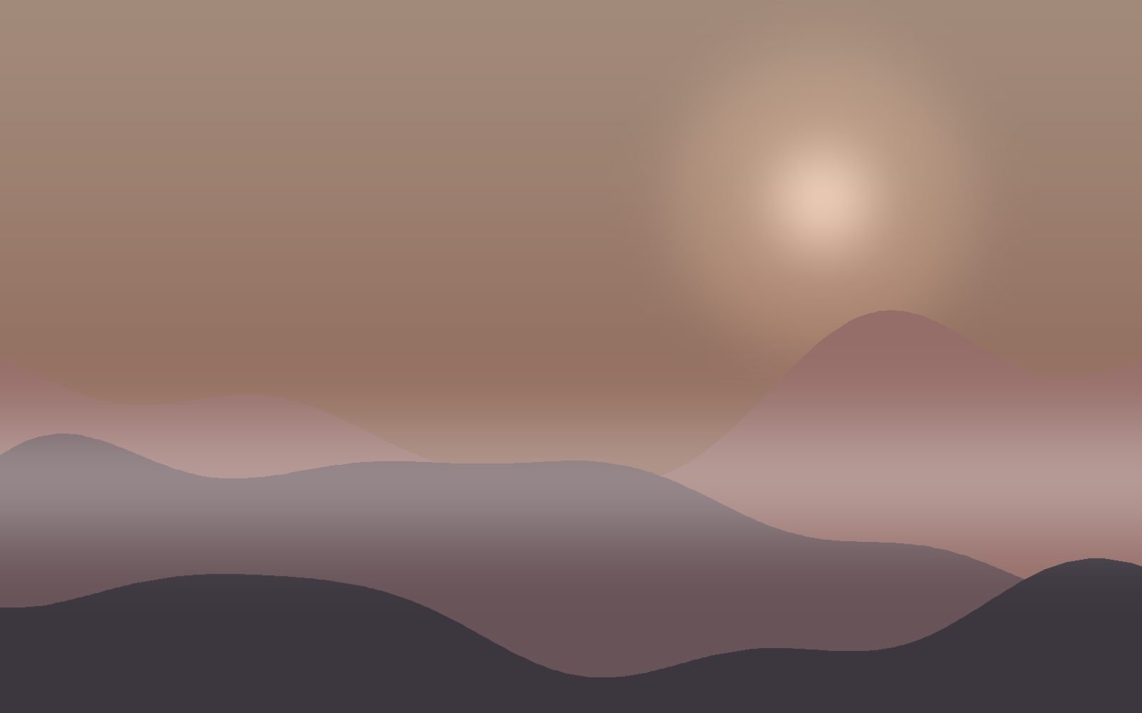 Sunrise over the hills at Jhandi